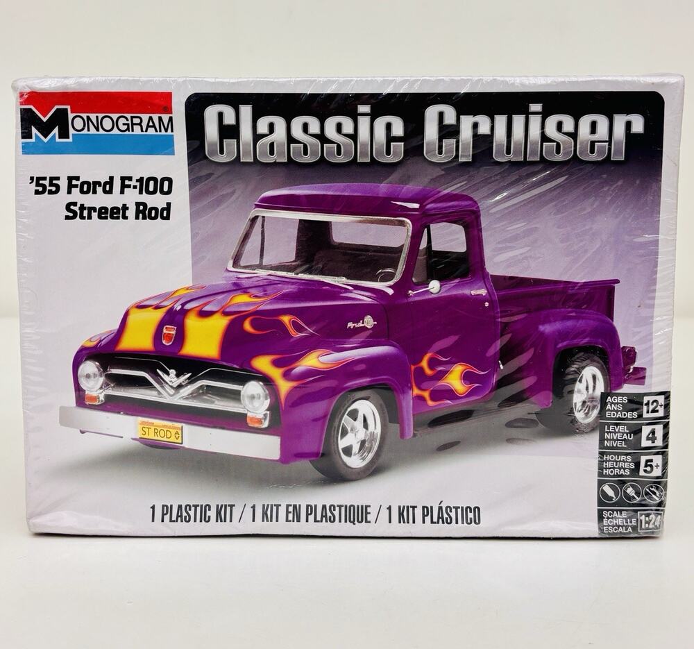 Monogram '55 Ford F-100 Street Rod 1:24 Plastic Model Kit 85-0880 New Sealed